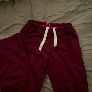 Burgundy Urbane scrub pants size medium